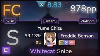  8.8⭐ Freddie Benson | yuikonnu - Yume Chizu [Dream] +HDDTHR 99.13% (#1 978pp FC) - osu!