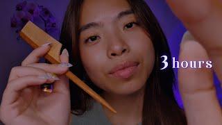 ASMR 3 Hours Hair & Scalp Attention ‍️ Clipping, Parting, Scratching, Brushing (Layered Sounds)