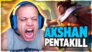 TYLER1 FIRST TIME AKSHAN? PENTAKILL! - LoL Daily Moments #707
