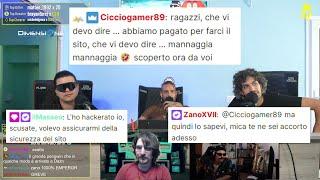 CICCIOGAMER89 RISPONDE in CHAT al CERBERO PODCAST per aver COPIATO il SITO di FEDERIC