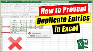 How to Prevent Duplicate in Excel