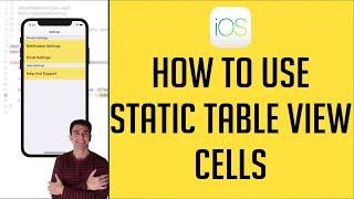 iOS Tutorial: Static Table View Cells