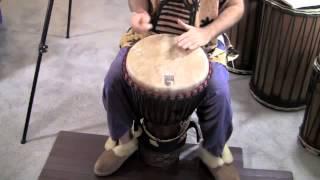 West African Djembe Lesson for beginners   how to make a slap  Guinee and Mali style slap demo