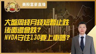 【美股富豪】大盘周线月线短暂止跌，后面还会跌？NVDA守住130要上车吗？