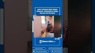 Viral Aksi Tukang Pijat Bikin Netizen Ngakak, Bukannya Kerja Malah Ketiduran