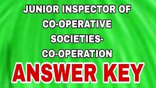 JUNIOR INSPECTOR  CO-OPERATIVE  SOCIETIES-CO-OPERATION| KERALA PSC MAIN EXAM 2024| PREVIOUS QUESTION