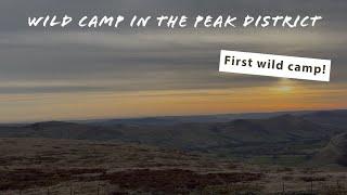 My first wild camp! Windy night in the Peak District