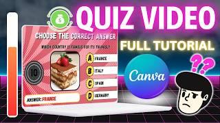 How to Make Monetizable Quiz Video in Canva: Step-by-Step Tutorial Canva Quiz Maker