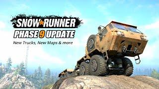 Snowrunner Phase 9 Update, New Trucks, New Maps & Year Pass 3