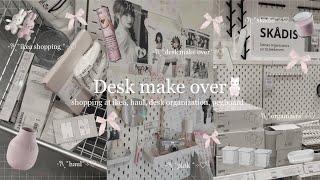 Ultimate IKEA Desk Makeover haul | aesthetic & pink study space transformation! pinterest inspired 