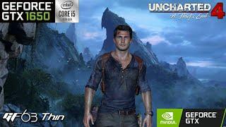 Uncharted 4 Thief's end GTX1650 - MSI GF63 Thin - Intel i5 - 8GB Ram - 1080P