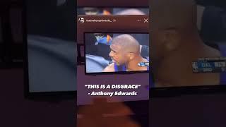 'This is a DISGRACE!' - Anthony Edwards watching Mavs-Suns Game 7  | #shorts