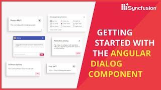 Getting Started with the Angular Dialog Component