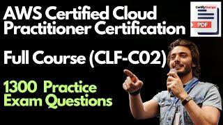 CLF-C02 Full Crash Course AWS Certified Cloud Practitioner Certification | Practice Exam Questions