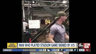 Fan throws 96 mph at speed pitch challenge, gets signed by MLB team