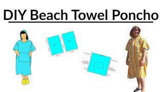 DIY beach towel poncho tutorial