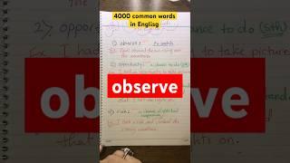 4000 common words in english #observe