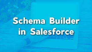 Schema Builder in Salesforce | How to use the salesforce schema builder | crash course salesforce