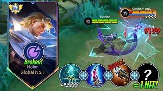 ONLY FEW KNEW THIS NOLAN BUILD & EMBLEM FOR ONE SHOT - 101% HACK DAMAGE BUILD! - Mobile Legends