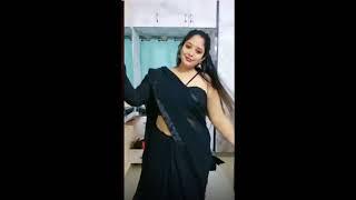 Black saree Outlook tutorial video | Periscope Small dance 16)