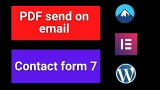 WordPress Fill the form and PDF sent on Email Free via Contact Form 7 Elementor 2020