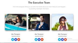 How To Make Responsive Team Section in Html/Css/Bootstrap.