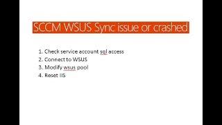 How to fix SCCM Software Update Point failed sync