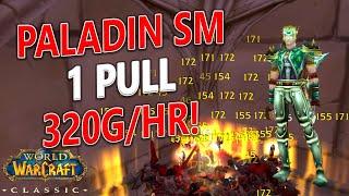 WoW Classic - Paladin SM 1 Pull! Cath + Arm + Lib 11 Mins! 320g/Hr!