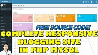 Complete Responsive Blog Site using PHP with Source Code | Free Source Code Download