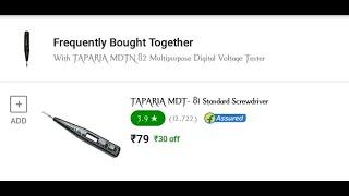 TAPARIA MDTN 82 Multipurpose Digital Voltage Tester unbox by Jagadish