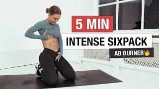 5 MIN INTENSE AB WORKOUT for a SIXPACK | 24-day FIT challenge