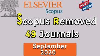 Scopus Removed 49 Journals: September 2020 II Scopus Discontinued Sources II My Research Support