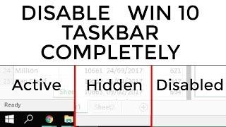 Disable/Completely hide Windows 10 Task bar with no thin black line