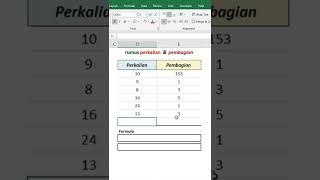 rumus perkalian dan pembagian pada microsoft excel