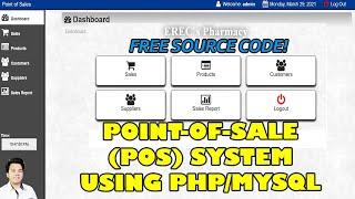 Point of Sale System POS in PHP and MySQL | Free Source Code Download