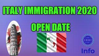 Italy immigration open date | italy immigration 2020 requirements | Italy immigration