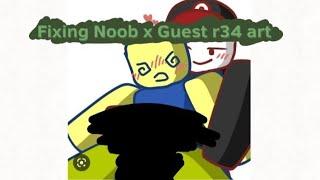 Fixing an r34 Noob x Guest art | #stopheat #robloxheat #flipaclip #capcut