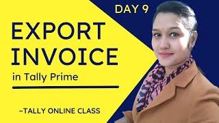 Export Invoice in Tally Prime | GSTR 1 | Learn GST Step By Step: Day 9 | Tally Online Class