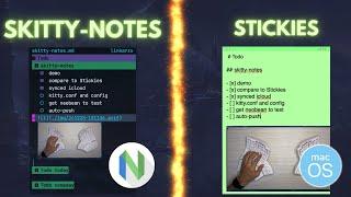 skitty-notes | Markdown Sticky Notes app in Neovim in the Kitty Terminal