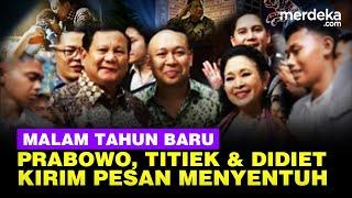 Intip Gaya 'Family Man' Prabowo, Malam Tahun Baru 2025 Bareng Titiek-Didit Temui Masyarakat