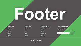 How to Create Responsive Footer in Html CSS and Bootstrap | Create Professional Footer | Source File