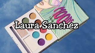 Swatches of the Moods - Eyeshadow & Highlighter Palette from Laura Sanchez