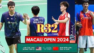 [R32]Lim Tze Jian-Wong Tien Ci VS Sun Wen Jun-Zhu Yi Jun!! |MacauOpen2024|