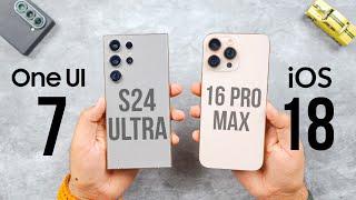 Samsung S24 Ultra (One UI 7) vs iPhone 16 Pro Max Speed Test - Android Beats iPhone?