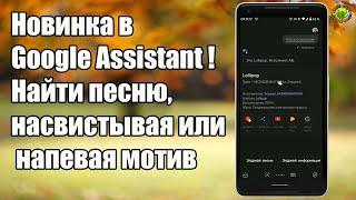 Новинка в Google Assistant: Найти песню, насвистывая или напевая мотив