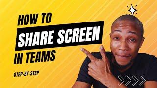 How to Share Screen in Teams