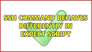 SSH Command behaves differently in Expect Script