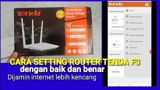 Cara seting router tenda f3 lewat hp