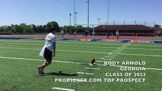 KODY ARNOLD - RAY GUY PROKICKER.COM TOP PROSPECT CAMP 2020 -  FIELD GOALS