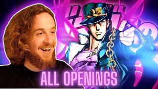 Singer Reacts to JOJO'S BIZARRE ADVENTURE Openings 1-12 (All Variants)